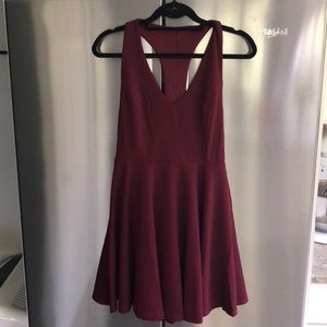 Maroon skater dress
